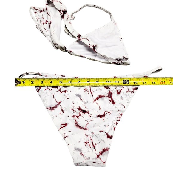 Skekini‎ Bikini XL - Burgundy Gray and White - NWT - Picture 7 of 8